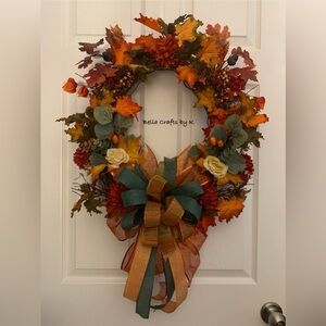Handmade grapevine Fall wreath